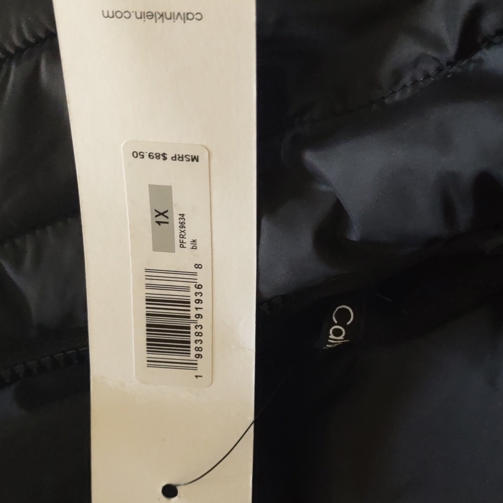 Calvin Klein Black performance Quilted Vest Plus Size 1X New - Picture 11 of 11